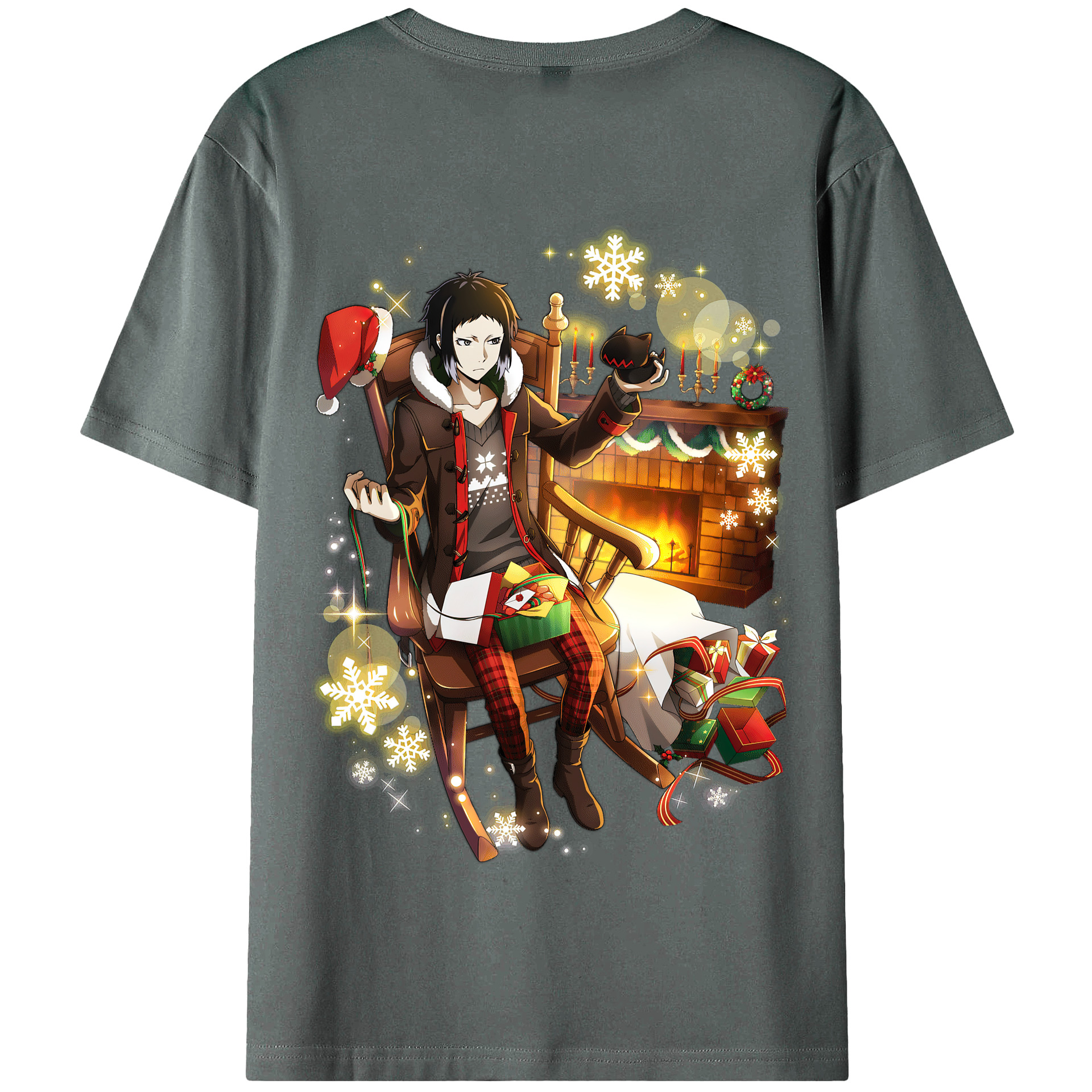 （画像用） 文豪ストレイドッグス Bungo Stray Dogs 綿100％半袖Tシャツ（背面プリント）